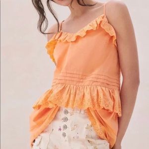 𝅺Anthropologie Mare Mare Coral Josephine Tank Top Size Small NWT